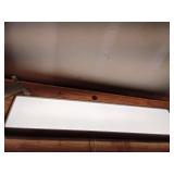 4 ft. x 10 in. Blackened Steel Back-Lit LED Panel Light Fixture 4000 Lumens 50W Adjustable CCT Dimmable Kitchen Lighting (Damage) - Retail: $90