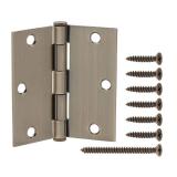 Pack of 6, 3-1/2 in. Square Radius Antique Brass Squeak-Free Door Hinge