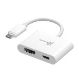 j5create USB-C to 4K HDMI with Power Delivery Adapter: 3.23ft Male-To-Female Connector