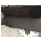 Modern Faux Suede Convertible Futon Sofa Bed,Upholstered Futon Couch with 3 Adjustable Backrest Angles, Suitable for Apartment,Living Room, Small Space, Black - Retail: $98