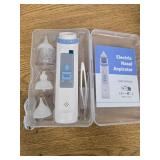 Electric Nasal Aspirator for Baby - Nose Aspirator for Toddlers, Nose Sucker with 3 Silicone Tips, 5 Adjustable Suction Levels, Music and Light Soothing Function - Baby Snot Sucker WORKS