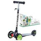 Kazoo Kids 3-Wheel Kick Scooter Step for Brake Deluxe Aluminum Frame  Black