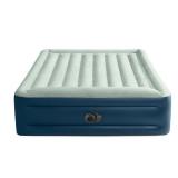 Intex Elevated 18" Pillow Rest Queen Air Mattress with Internal Pump - Off-White/Blue - Retail: $69
