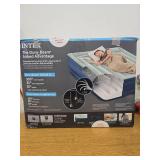 Intex Elevated 18" Pillow Rest Queen Air Mattress with Internal Pump - Off-White/Blue - Retail: $69