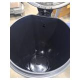 30L Round Step Trash Can Black - Brightroom: Stainless Steel Kitchen Trash Bin, Smooth Finish, Indoor Use
