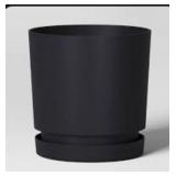 PACK OF 2-Recycled Resin Indoor Planter color black