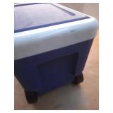 Igloo Wheelie Cool 38qt Rolling Cooler - Blue: Odor & Stain-Resistant, Polyethylene