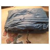 Intex Mid Rise Hexbeam 14" Electric Pump Queen Air Mattress - Dark Blue Denim: Indoor/Outdoor Use, Built-in Air Pump - Retail: $75