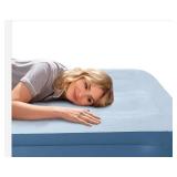 Intex Mid Rise Hexbeam 14" Electric Pump Queen Air Mattress - Dark Blue Denim: Indoor/Outdoor Use, Built-in Air Pump - Retail: $75