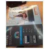 Intex Mid Rise Hexbeam 14" Electric Pump Queen Air Mattress - Dark Blue Denim: Indoor/Outdoor Use, Built-in Air Pump - Retail: $75