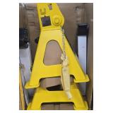 YELLOW JACKET Car Jack Stands 3 Ton with Double Locking and Large Foot Base for Lifting SUVS, Heavy Duty Steel, 6600 lb Capacity, 1 Pair, Yellow