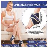 JOBYNA 2 Pack Heated Ankle Wrap for Ankle Pain Relief, Deep-Penetrating Electric Feet Warmers for Women and Men, 86 - 158 & Auto Shut Off - Retail: $50