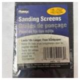 Warner Lightweight Hand Sander & Homax Sanding Screens - 2 Fine & 1 Medium Grit Pack