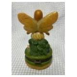 3.5" Fairy Trinket Box with Glitter Wings
