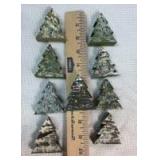 Hand Painted 19-Piece Wooden Christmas Tree Decorations