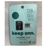 Keep Onn 128GB MicroSDXC Memory Card with Adapter
