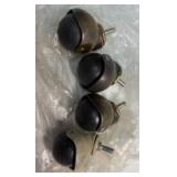 Set of 4 Chair Casters (3 w/ 2" Diameter Wheels, 1 w/ 1 7/8" Wheel)