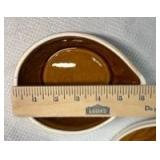 Brown Glazed Ceramic Walnut Trinket Box