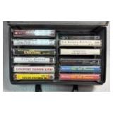 1980s Country Music Cassette Collection with Case (12 Total)