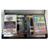 1980s Country Music Cassette Collection with Case (12 Total)