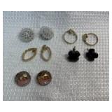 Mixed Costume Jewelry Lot - Clip-On Earrings and Pins