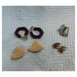 Mixed Costume Jewelry Lot - Clip-On Earrings and Pins