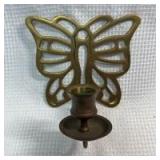 5â Brass Butterfly Wall Sconce Candle Holder - Retail: $18