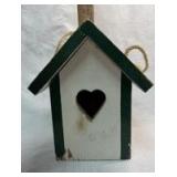 10â Decorative Wooden Birdhouse with Heart Opening - Retail: $12