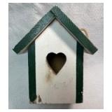 10â Decorative Wooden Birdhouse with Heart Opening - Retail: $12