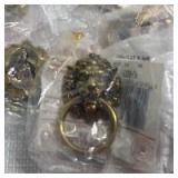 Lot of 12 Brass Lion Head Drawer Pulls - Retail: $45