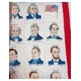 Hand-Made American President Portrait Quilt (Washington to Reagan) - Retail: $450