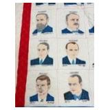 Hand-Made American President Portrait Quilt (Washington to Reagan) - Retail: $450