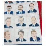 Hand-Made American President Portrait Quilt (Washington to Reagan) - Retail: $450
