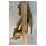 Gold Resin Cherub Figurine with Crystal Necklace