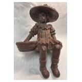 Decorative Bronze Resin Garden Shelf Sitter Figure