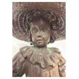 Decorative Bronze Resin Garden Shelf Sitter Figure
