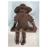 Decorative Bronze Resin Garden Shelf Sitter Figure