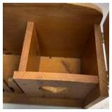 Wooden Country Style Mail Organizer with Heart Cutouts