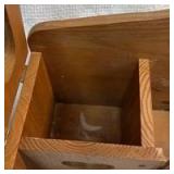 Wooden Country Style Mail Organizer with Heart Cutouts