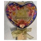 50th Anniversary Heart Suncatcher