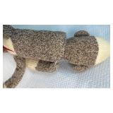 Handmade 18â Sock Monkey with Red Lips