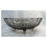 Indiana Glass Pastel Blue Oval 4-Footed Centerpiece Fruit Bowl Harvest Grape