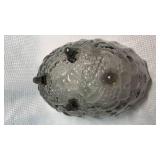 Indiana Glass Pastel Blue Oval 4-Footed Centerpiece Fruit Bowl Harvest Grape