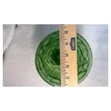 Vintage Green Crinkle Glass Pedestal Vase/ Candy Dish, A102,Â  E.O. Brody Co.