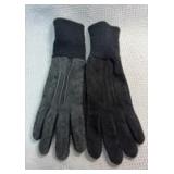 Suede and Knit Winter Gloves