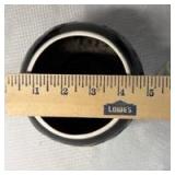 Black Ceramic Ginger Jar with Cutout Design