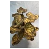 Mid-Century Brass Leaf Tabletop Centerpiece Sculpture