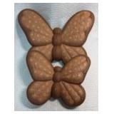 2-Piece Brown Ceramic Butterfly Wall Art