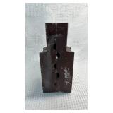 Little Brown Church Cast Iron Bank, filled with coins