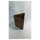 Brown Leather Tri-fold Wallet